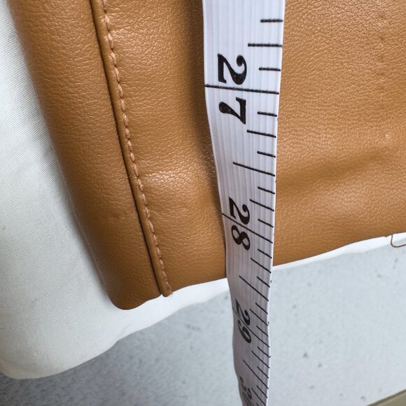 Abercrombie & Fitch Tan Vegan Leather "The Skinny" Ultra High Rise Pants - Picture 13 of 14